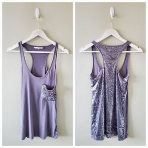 Urban Behavior M Vintage Y2K Indie Sleeze Whimsigoth Boho Racerback Sequins Tank